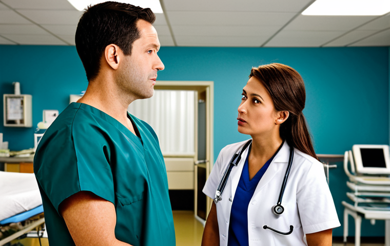Emergency Room Triage**

Prompt: A fully clothed and professional nurse in a busy, well-lit emergency room, assisting a patient. The nurse is assessing the patient's condition with a clipboard in hand. The scene includes various medical equipment in the background. Safe for work, appropriate content, fully clothed, perfect anatomy, correct proportions, family-friendly, professional.

**
