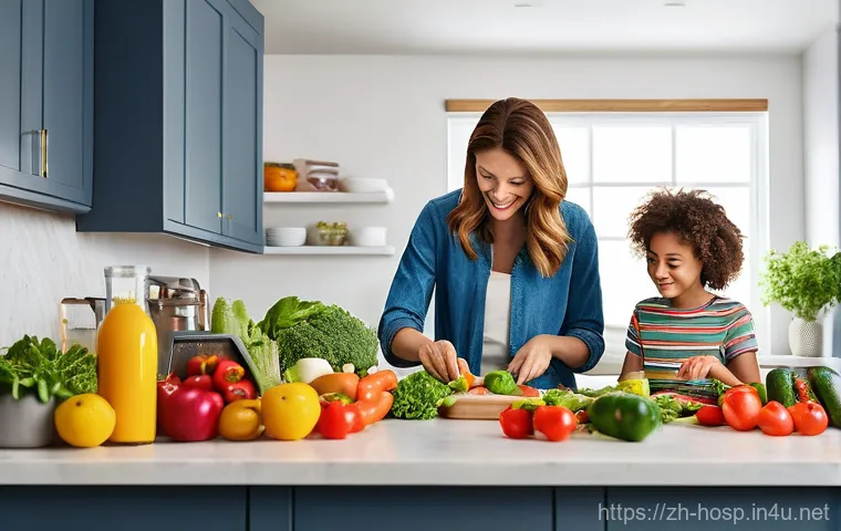 심장 질환 예방을 위한 검진 항목 - **Foreground (Exercise):** A diverse group of people (e.g., a fit young woman, a smiling elderly man...
