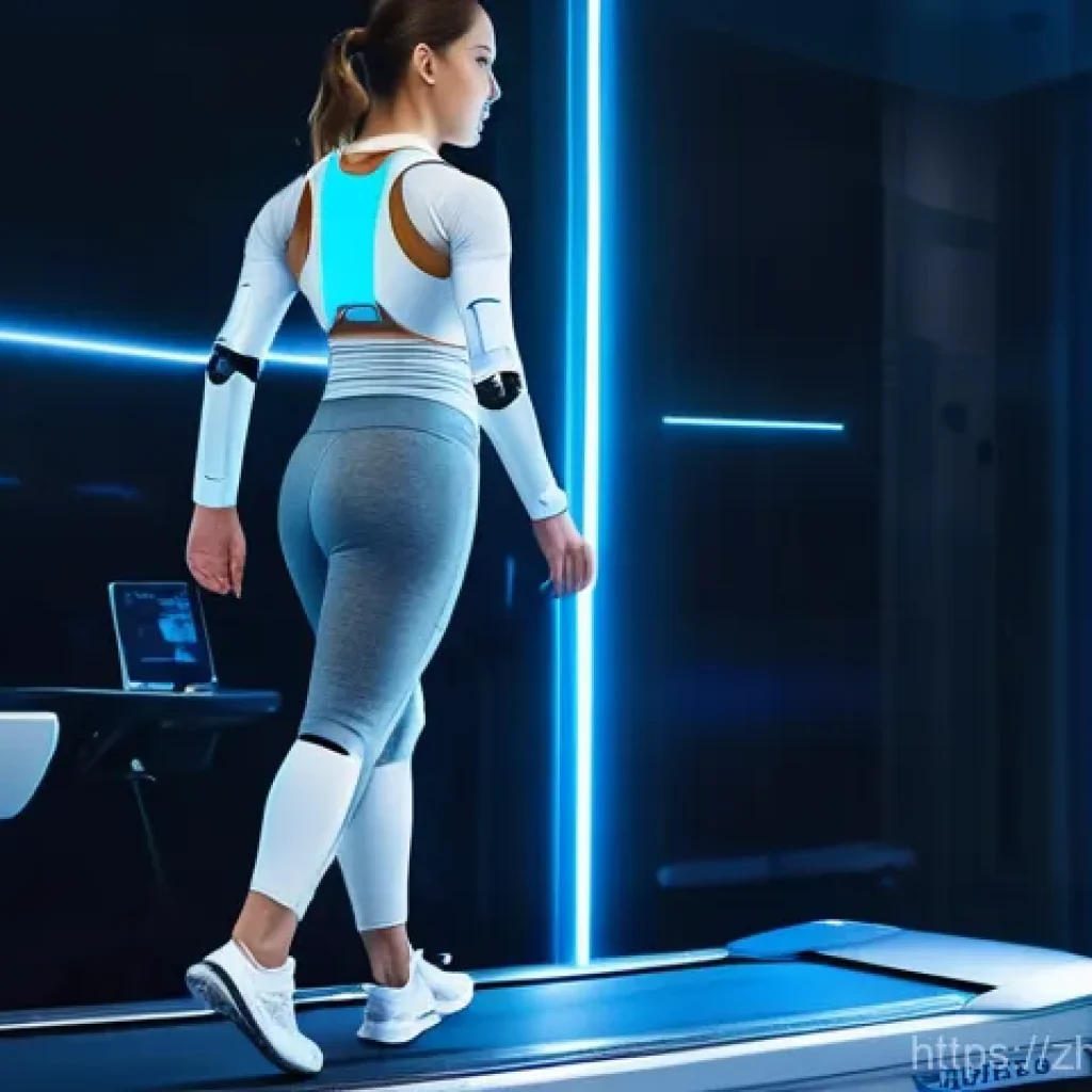 재활치료 병원에서 사용하는 장비 비교 - **Prompt for Intelligent Robot Rehabilitation:**
    "A brightly lit, modern rehabilitation center w...