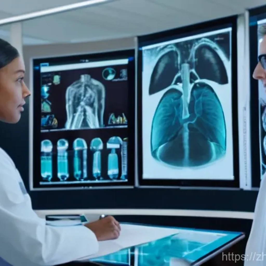 암 전문 종합병원 추천 - **Prompt:** A diverse group of male and female medical professionals, including oncologists, radiolo...