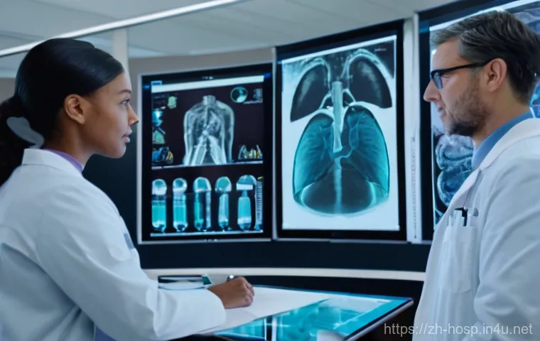 암 전문 종합병원 추천 - **Prompt:** A diverse group of male and female medical professionals, including oncologists, radiolo...