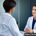 유방암 치료를 위한 전문 클리닉 - **Prompt: The Confidante Doctor: Personalized Care in a Modern Clinic**
    A highly detailed image ...