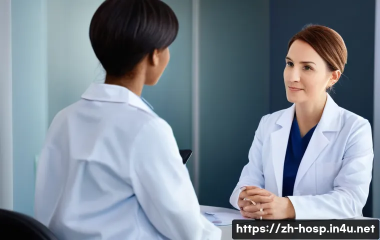 유방암 치료를 위한 전문 클리닉 - **Prompt: The Confidante Doctor: Personalized Care in a Modern Clinic**
    A highly detailed image ...