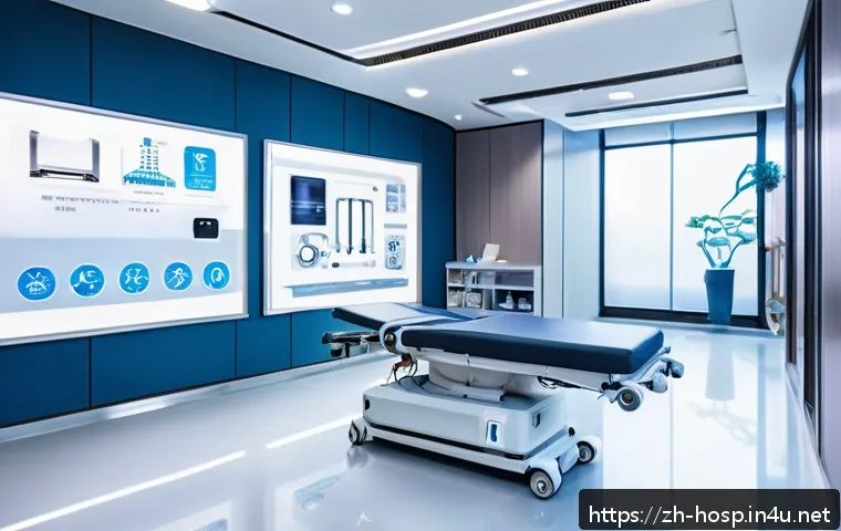 뇌졸중 치료 전문 병원 추천 - A modern stroke rehabilitation center featuring advanced robotic-assisted training devices and virtu...
